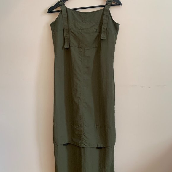 Sporty Army Green Dress - Picture 1 of 6